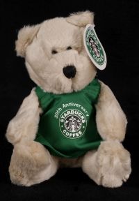 Starbucks Bearista 2001 15th Edition 30th Anniversary Green Apron Bear Plus